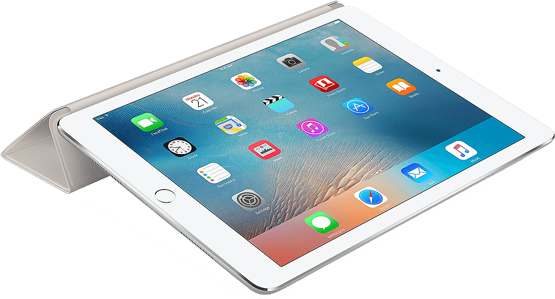 Ipad Pro 9,7-inch Smart Cover, Stone - Using Apple Smart Keyboard As A Stand (1200x1200), Png Download