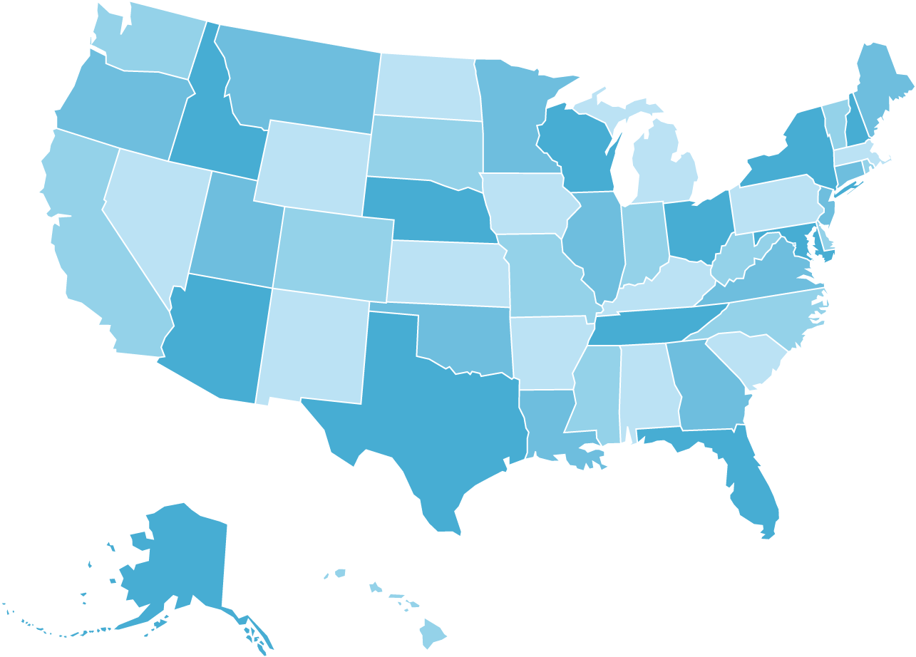 Our College Counselor Helps Each Student Make The Best - 2018 Us Political Map (1400x1050), Png Download