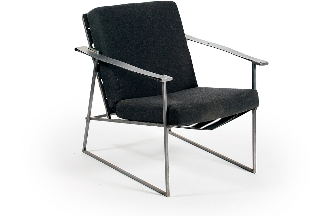 All Steel Chair With Cushions - Chair (1366x768), Png Download