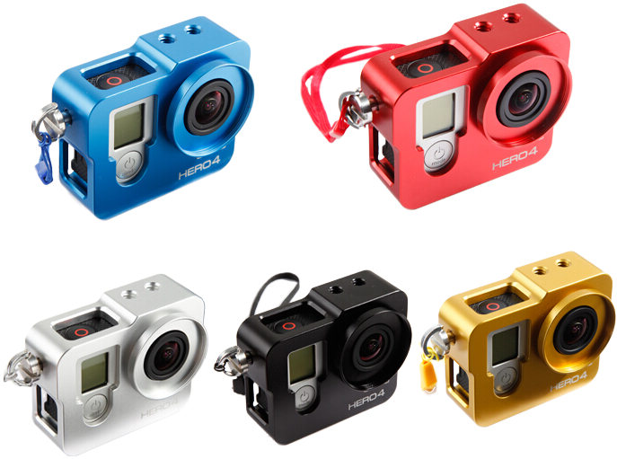 Download Aluminium Protective Housing For Gopro Hero 3 4 Case Gopro Hero 4 Png Image With No Background Pngkey Com