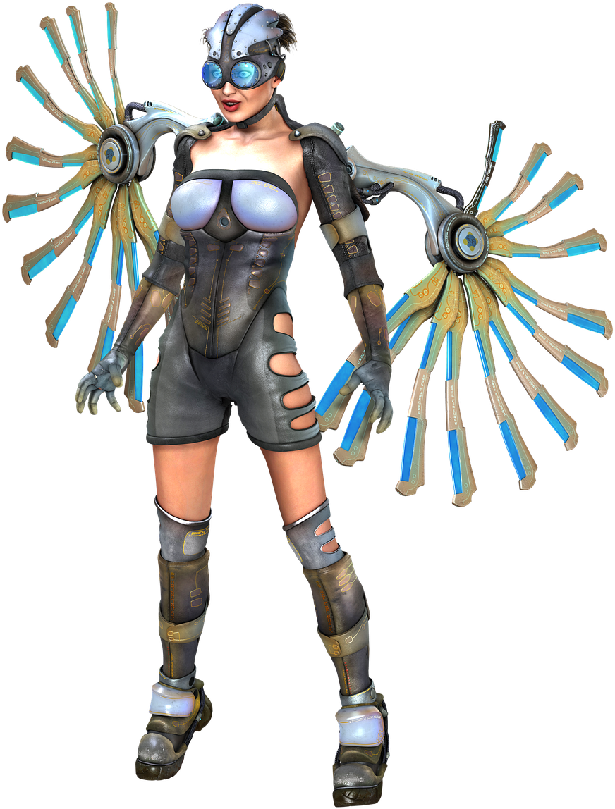 Girl,mechanical,metal Pictures, - Portable Network Graphics (1142x1280), Png Download