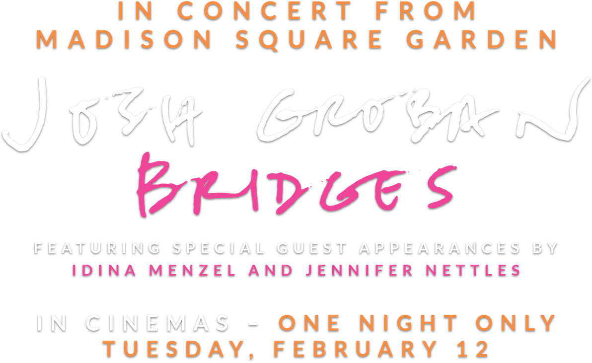 Josh Groban Bridges From Madison Square Garden - Calligraphy (1192x731), Png Download