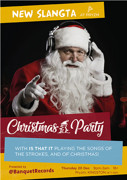 Ns201218 - Santa Claus With Headphones (598x598), Png Download