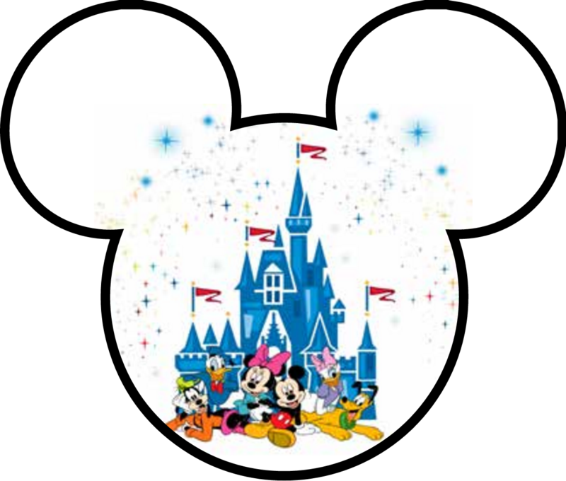 Disney Family Trip 2019 Mickey Head Silhouette Outline - Disney Magic Kingdom (800x680), Png Download