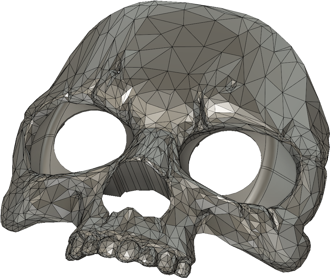 1 / 2 • 3d Model Of The Skull - Skull (1212x909), Png Download