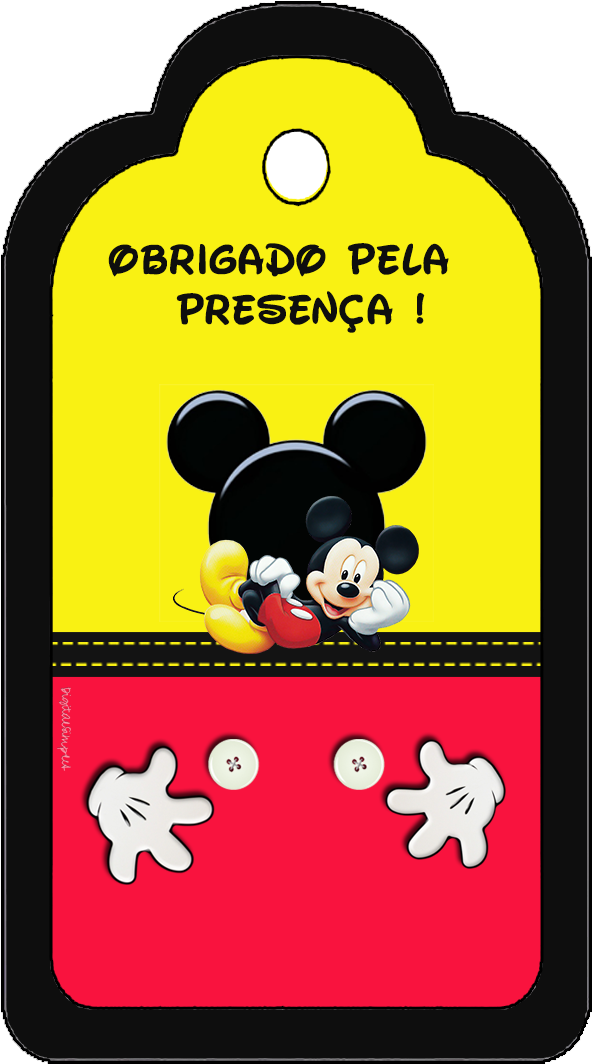 Etiquetas De Mickey Mouse Para Imprimir Gratis (626x1098), Png Download