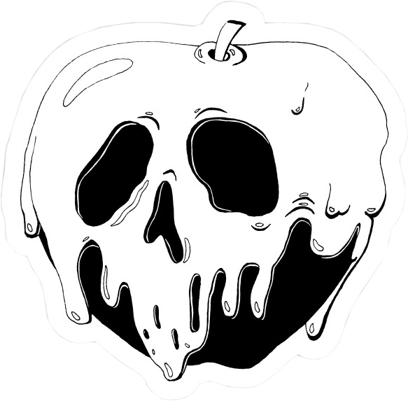 Poison Apple Snow White Drawing (583x573), Png Download