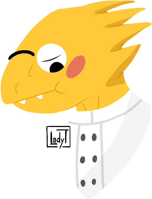 Undertale - Alphys - Cartoon (600x800), Png Download
