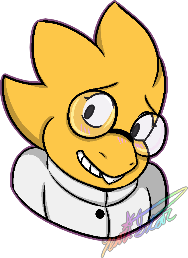 Shy Alphys Sticker - Cartoon (656x901), Png Download