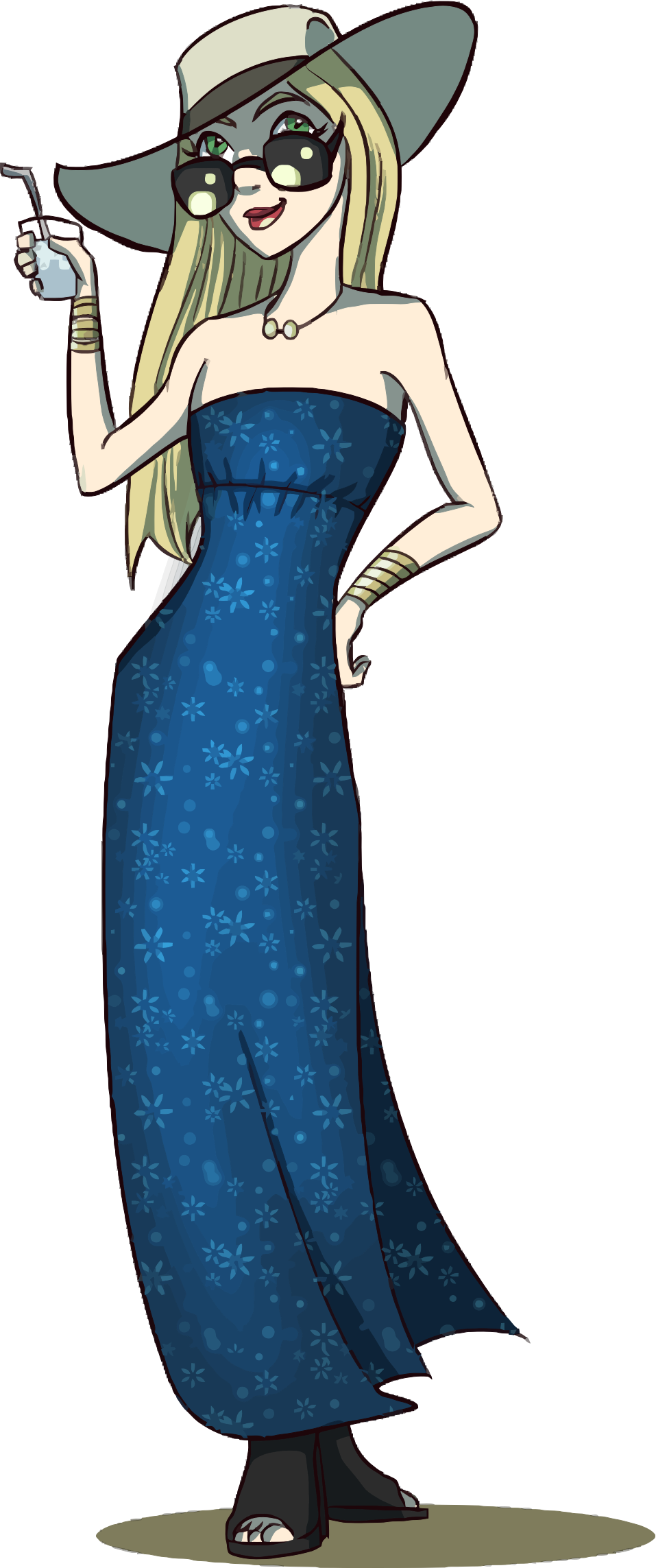 This Free Icons Png Design Of Lady With A Drink (957x2286), Png Download