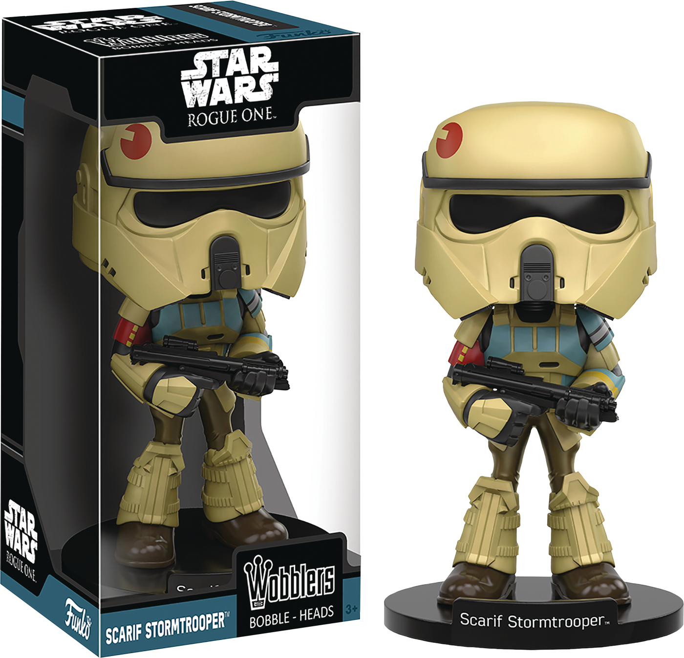 Funko Wobblers Star Wars Rogue One Scarif Stormtrooper (1400x1346), Png Download
