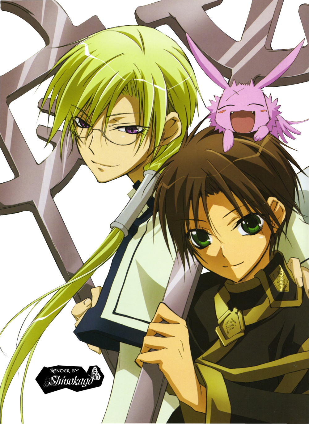 Teito Klein Is A Former Slave Who Now Attends The Barsburg - 07 Ghost Teito And Hakuren (1000x1374), Png Download