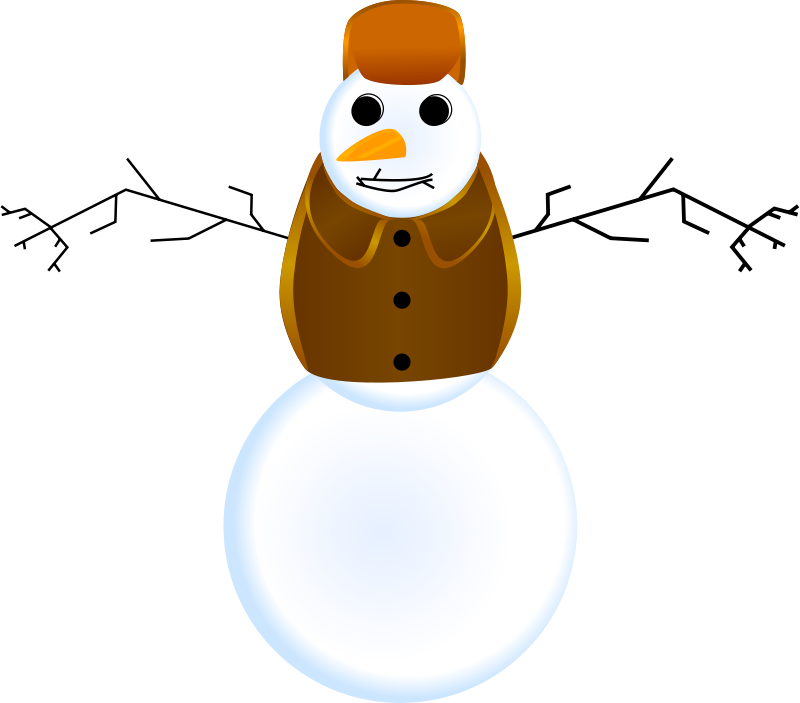 Snowman In Clothes (800x703), Png Download