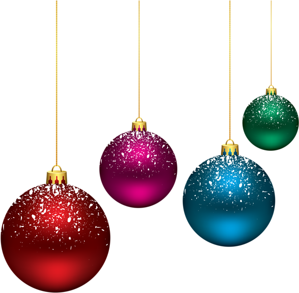 Christmas Snowy Balls Png Clip-art Image - Christmas Balls Png (600x581), Png Download