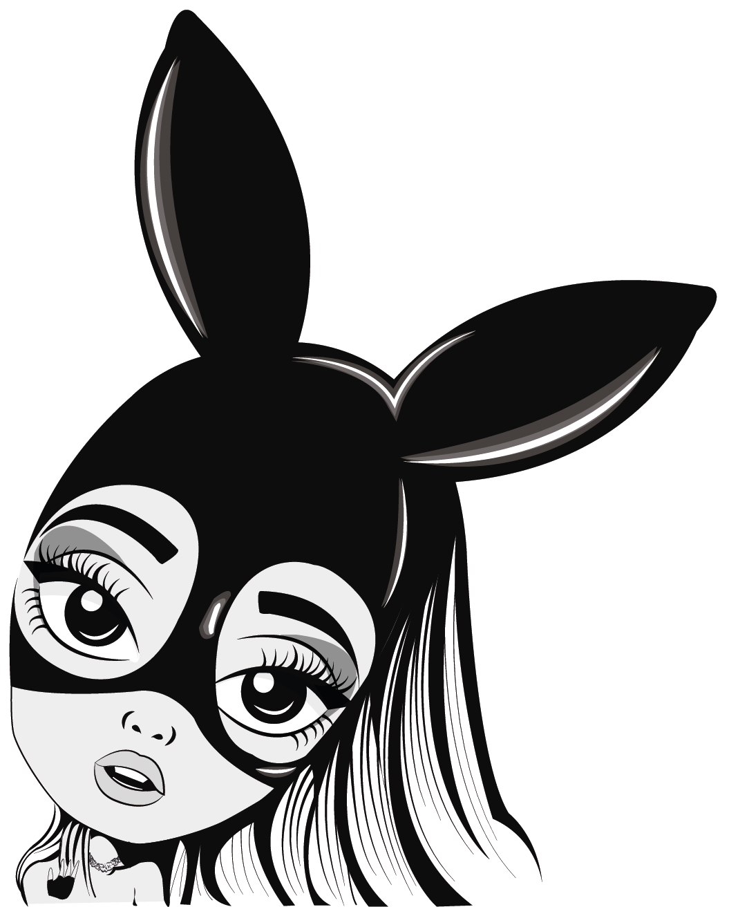 Arianagrandevevo - Transparent Cartoon Ariana Grande Dangerous Woman Png (1055x1312), Png Download