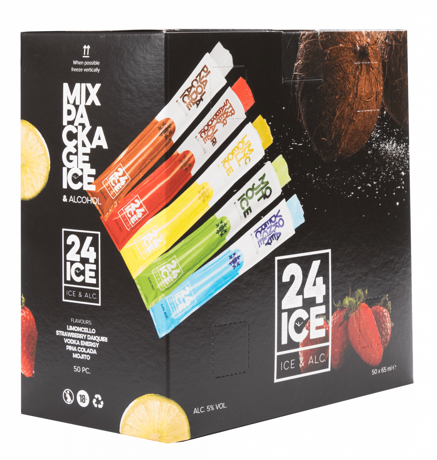 24 Ice Limoncello Cocktails Frozen Cocktail Liqor Icecream - Frozen Cocktail 24ice (1471x1548), Png Download