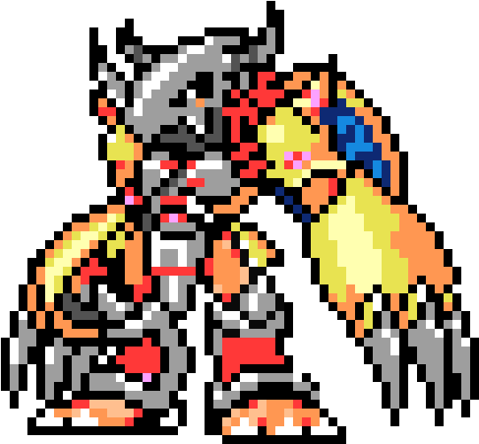 Wargreymon - Imagenes De Wargreymon Pixeles (620x550), Png Download