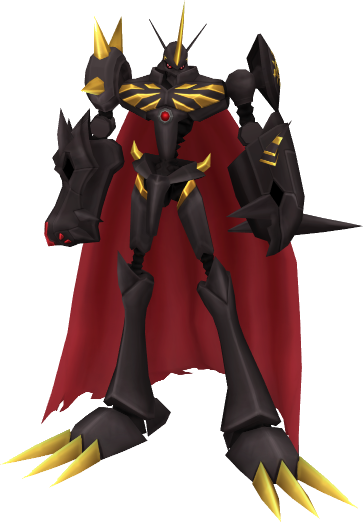 Omnimon Zwart - Omegamon Zwart Dmo (740x1063), Png Download