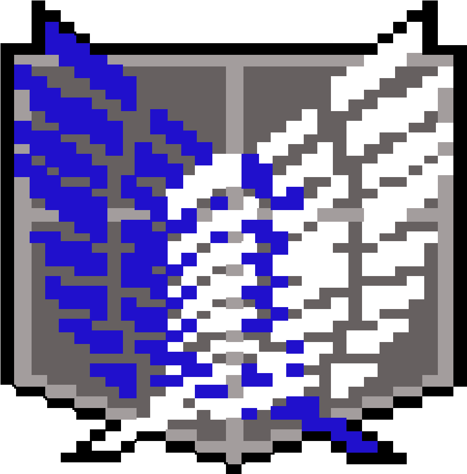 Wings Of Freedom - Perler Bead Pattern Attack On Titan (1024x1024), Png Download