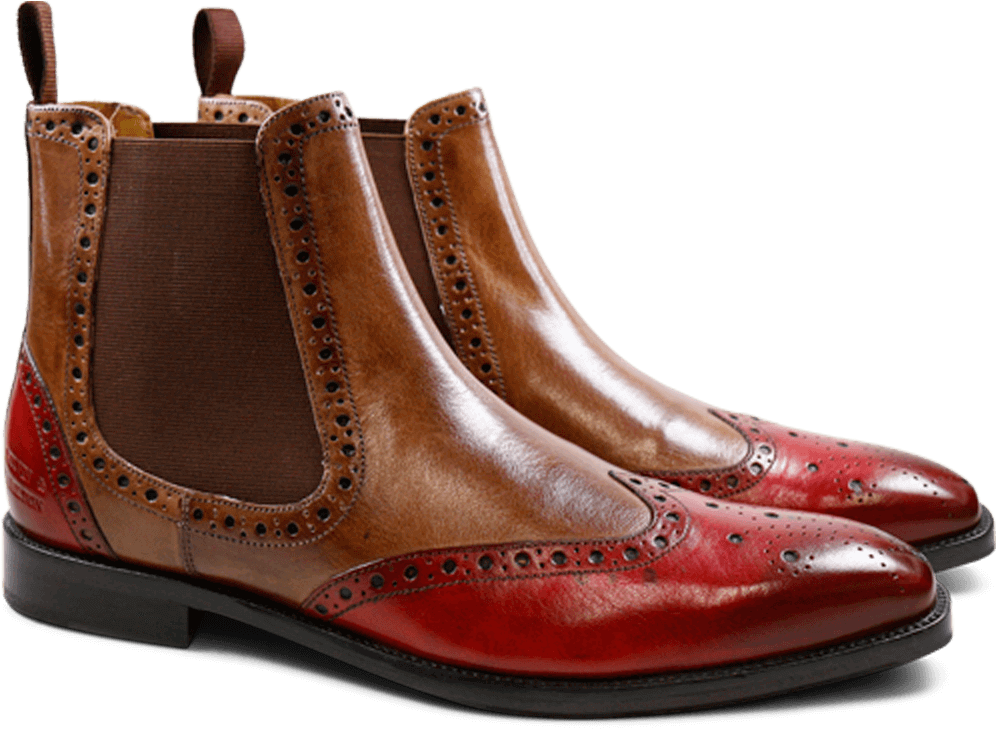 Bottines Martin 5 Venice Red Tortora Elastic Brown - Chelsea Boot (1024x1024), Png Download