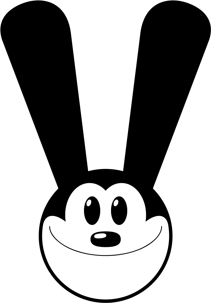 Oswald The Lucky Rabbit Oswald El Conejo De La Suerte, - Oswald The Lucky Rabbit Face (1000x1301), Png Download