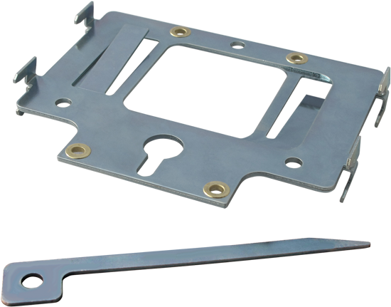 9a13ae Rf Wireless Synchronized Analog Wall Clock - Digital Clock Mounting Bracket, Grey, Desk & Shelf (600x600), Png Download