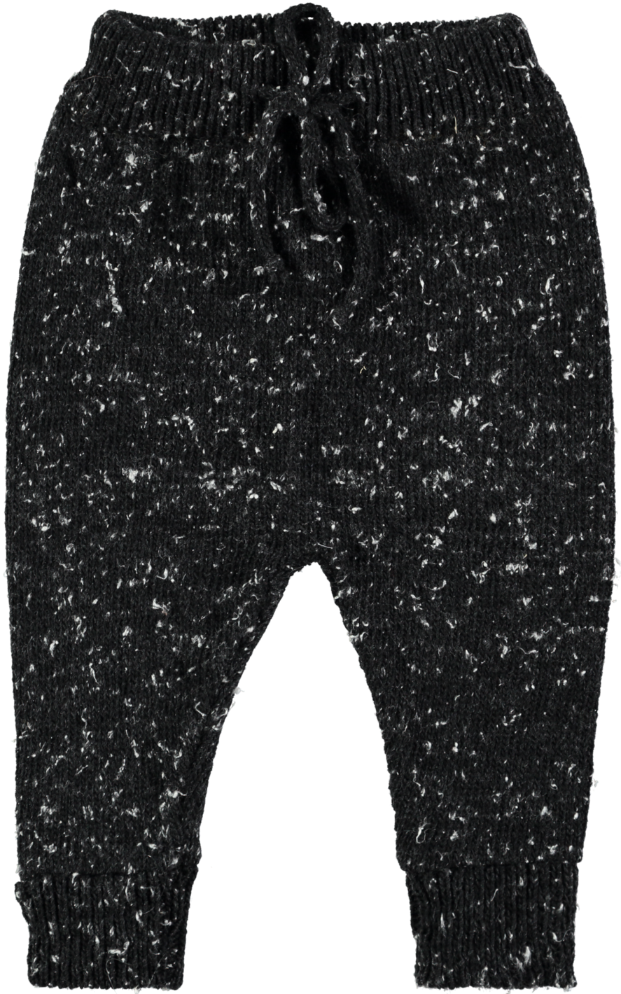 Black Knit Trousers By Mini Sibling - Trousers (900x1419), Png Download