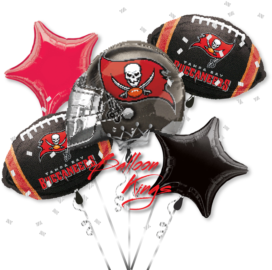 Buccaneers Bouquet - Black Star Balloon - Party Supplies & Decorations, (1280x1280), Png Download