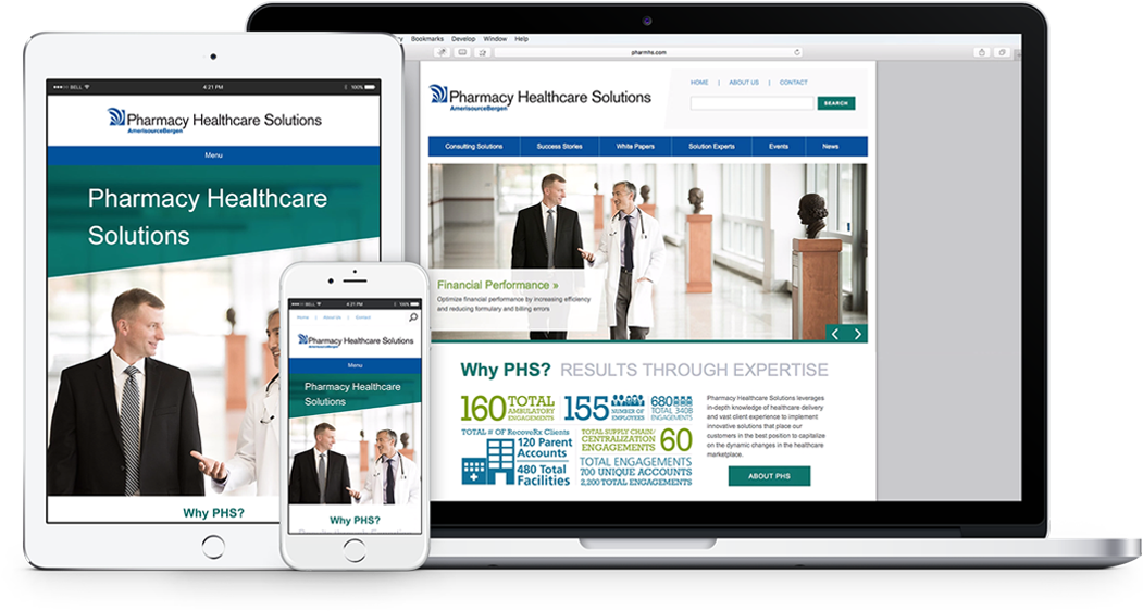 Responsive Design - Amerisourcebergen - Website (1050x576), Png Download