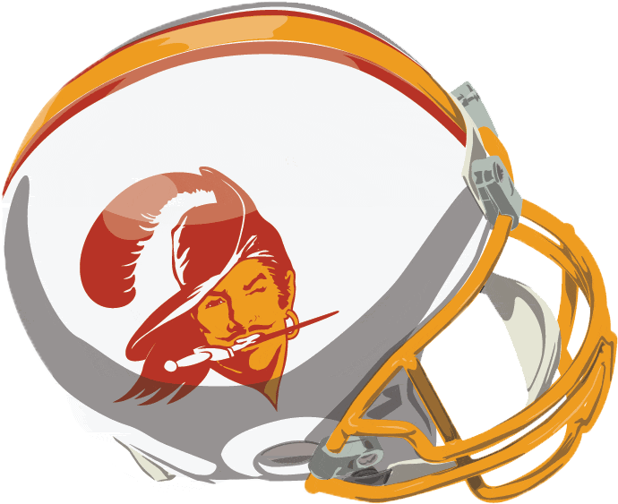 Lions Bucs - Tampa Bay Buccaneers Orange Helmet (741x620), Png Download