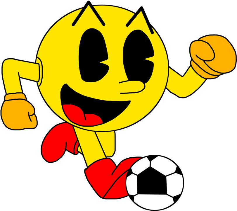 Smiling Faces - Pac Man Soccer Ball (894x894), Png Download