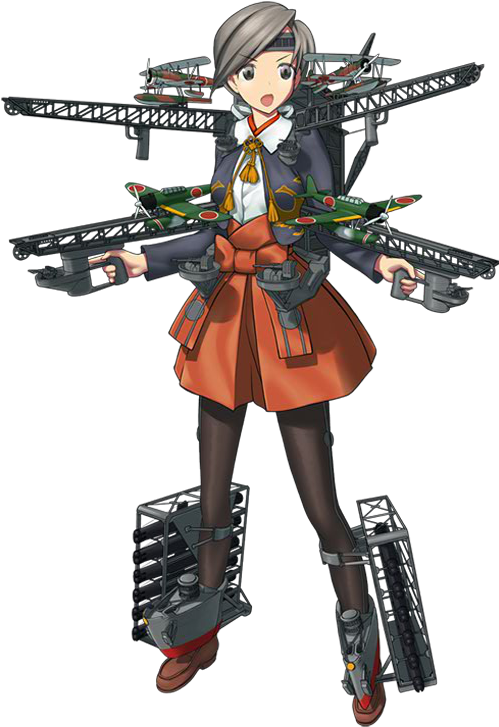 Long Life And Wandering Peregrine Falcon - Kancolle Chitose (520x800), Png Download