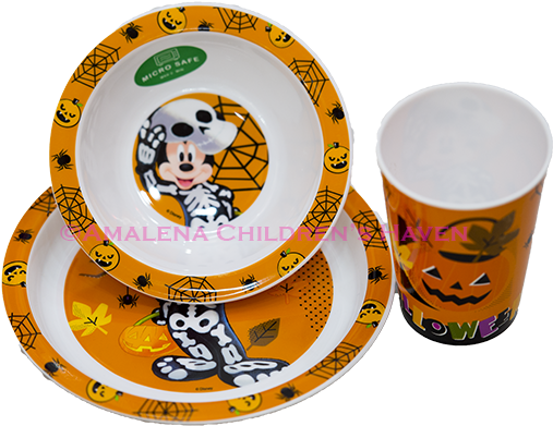 Mickey Mouse Halloween Dinning Ware - Illustration (600x600), Png Download