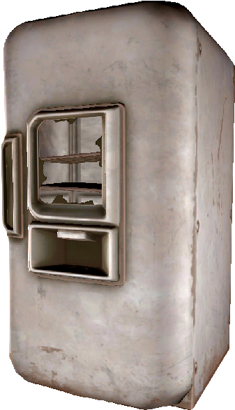Fo4 Ruin Refrigerator Bare Metal - Refrigerator (617x614), Png Download