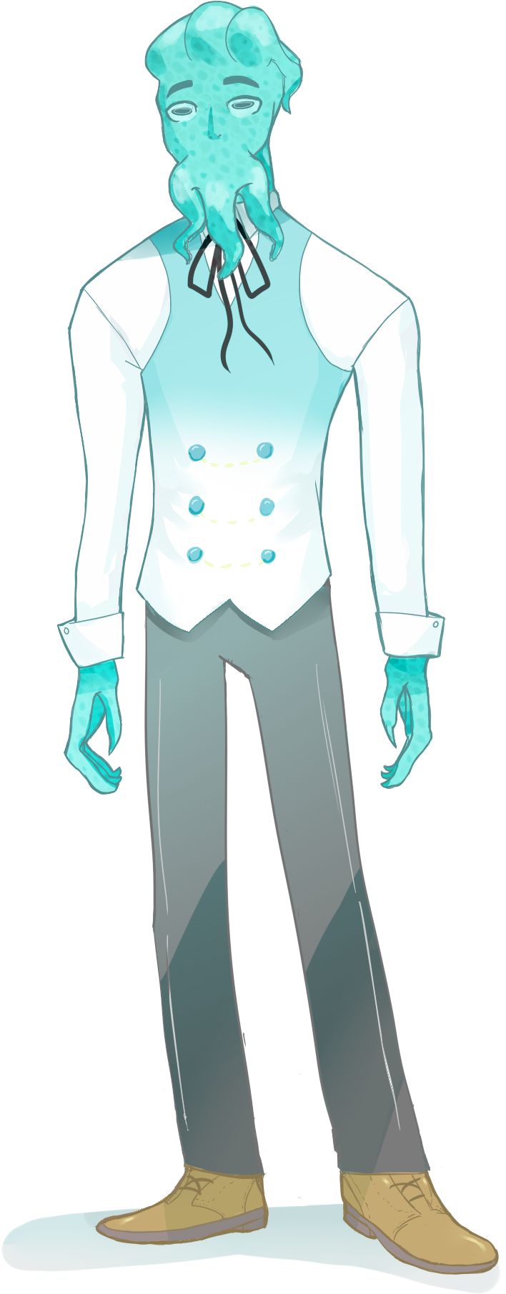 True Form Drawn By Tdr - Formal Wear (836x1865), Png Download