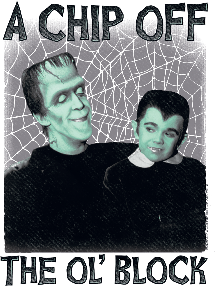 The Munsters Chip Juniors T-shirt - Munsters Chip Big Boys Shirt Nbc908-yt-2 (764x1123), Png Download