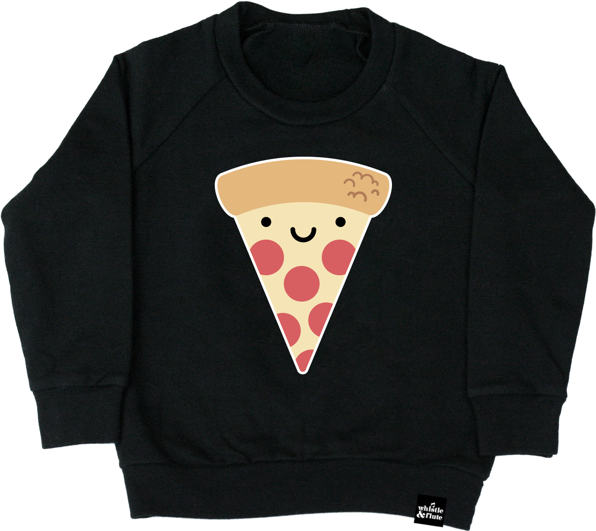 Kawaii Pizza Sweatshirt (1500x1500), Png Download