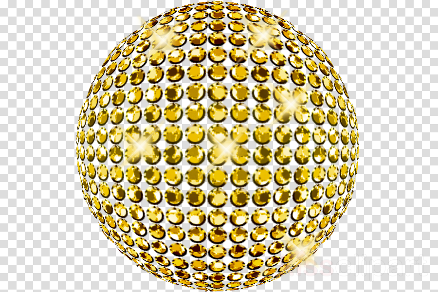 Gold Disco Ball Clip Art PNG Image​