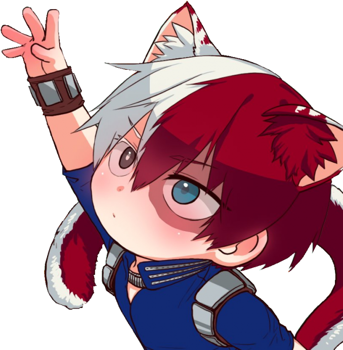 #todoroki #neko #todoroki Neko - Anime (700x700), Png Download