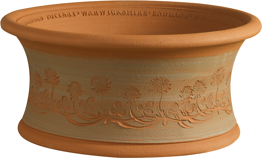 Rhs White Clover Flowerpot (960x960), Png Download