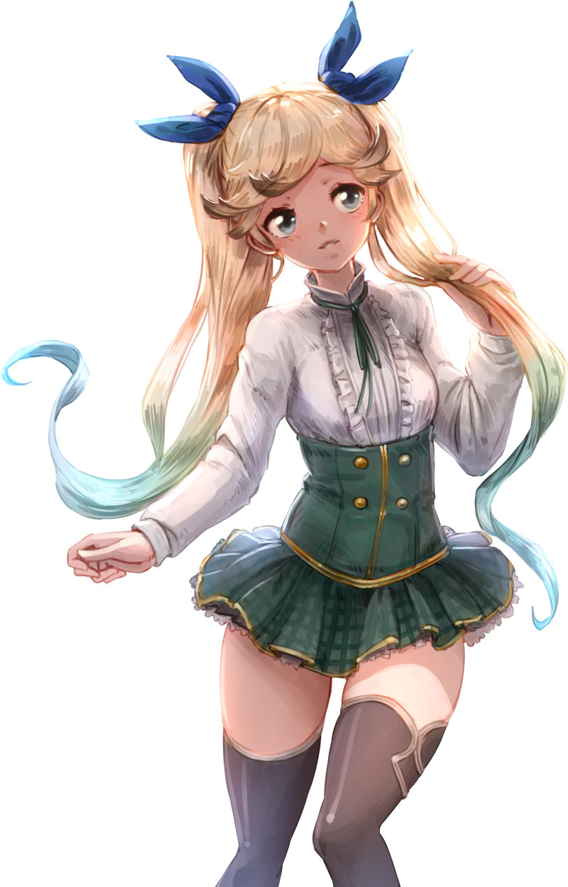 Granblue Fantasy Anime Anime Human Hair Color - Granblue Fantasy The Animation (860x1282), Png Download