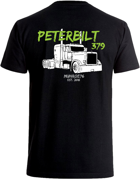 Peterbilt 379 - Black - T-shirt (640x640), Png Download