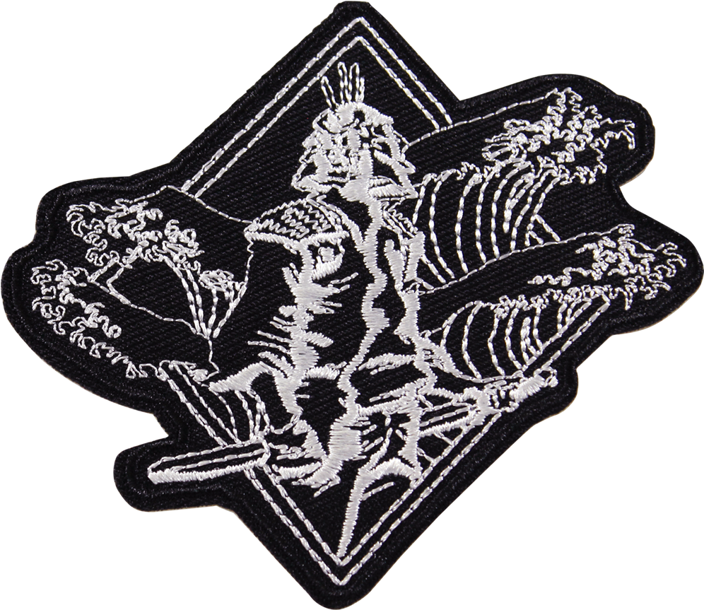 Embroidered Samurai Punk Patch (1024x1024), Png Download