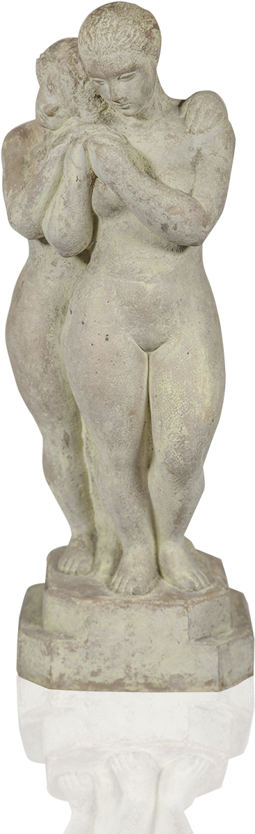 American School Sculpture "young Lovers" Circa 1930 (1400x1400), Png Download