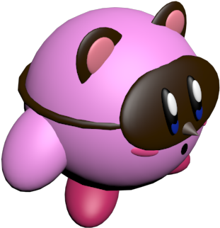 The 3d Model Of An Inspired "tom Nook Kirby" Was Created - Cartoon (640x480), Png Download
