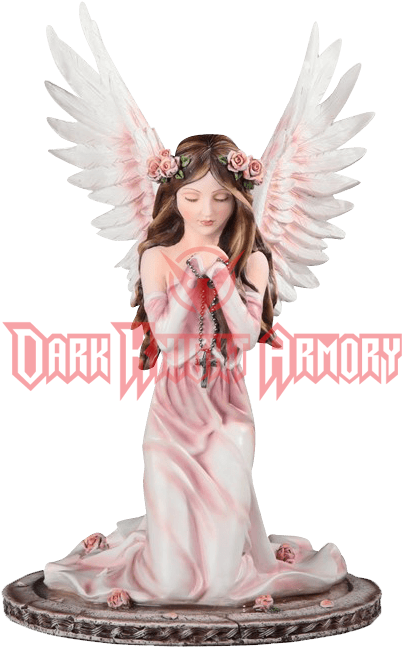 Praying Angel With Rosary - Prayer (654x654), Png Download