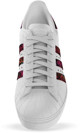 Womens Brands Shoes New Adidas Superstar White Snake - Shoe (640x677), Png Download