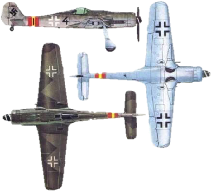 Focke-wulf Fw 190 Würger - Fw 190 (686x629), Png Download