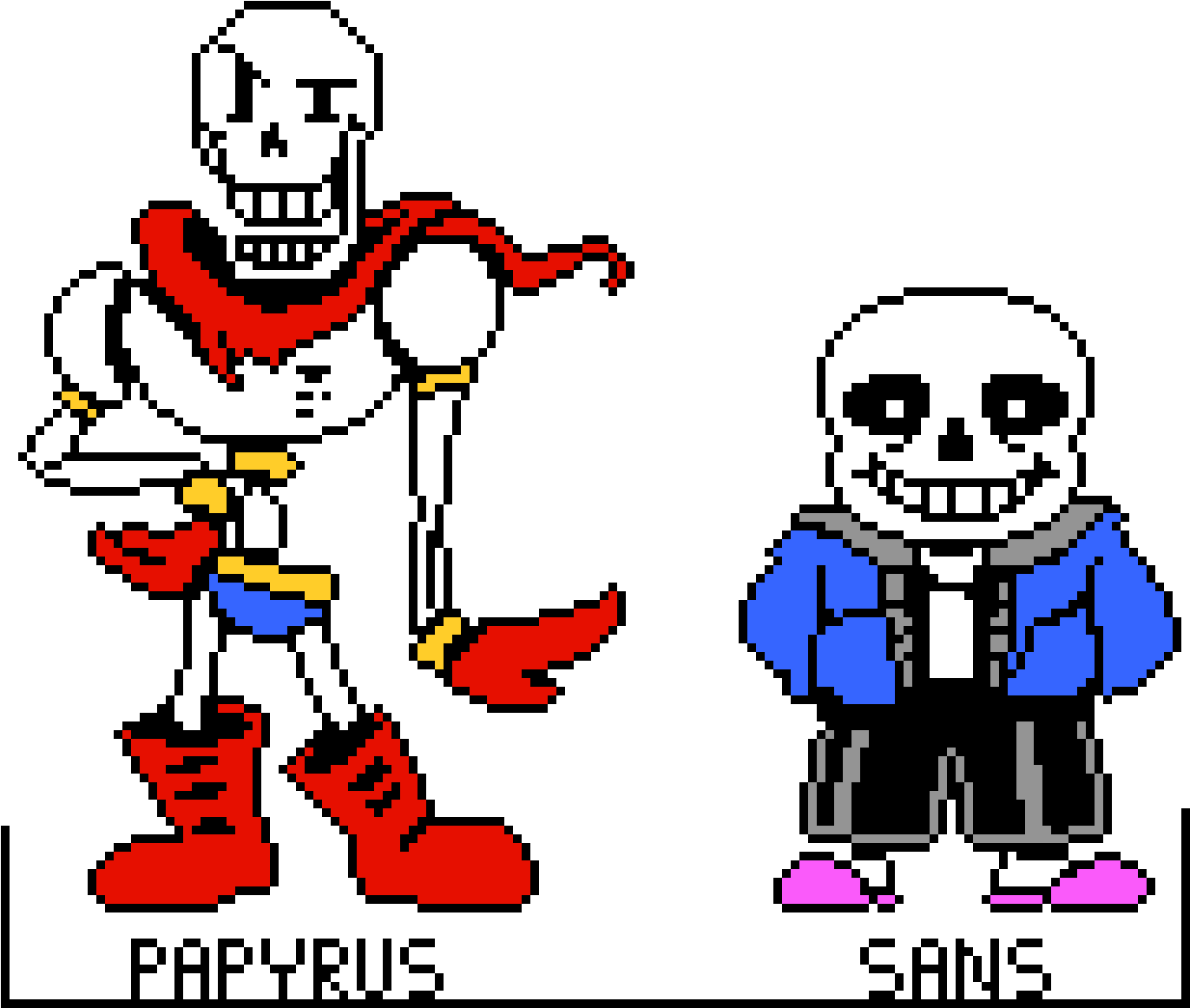 Papyrus Png Undertale Png Free Library - Minecraft Pixel Art Papyrus (1390x1180), Png Download