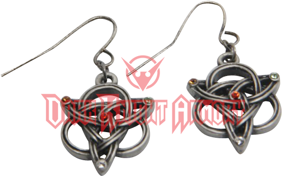 Jeweled Trinity Knot Earrings - "jeweled Trinity Knot Earrings" (574x574), Png Download